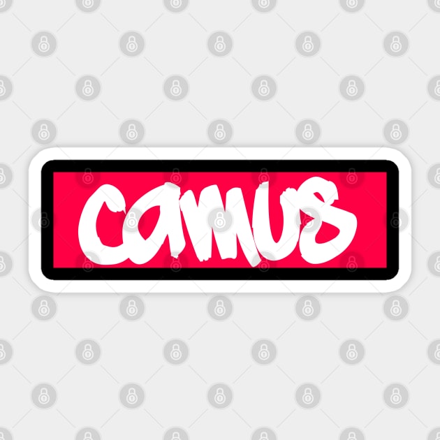 Camus (Red) Sticker by StudioX27